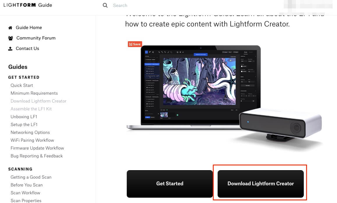 Lightform Creatorのインストール方法